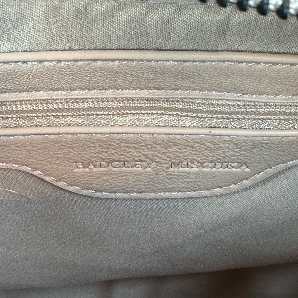 Badgley Mischka Vegan Leather Satchel with Braided Handles - NWT - Picture 7 of 12